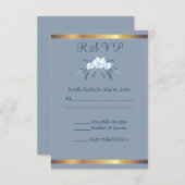 南チャームダスティー結婚ブルーの回答 出欠カード (正面/裏面)