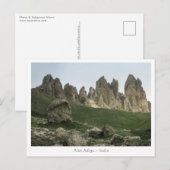 南チロルのイタリア写真 ポストカード (正面/裏面)