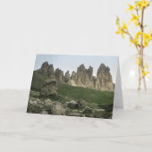 南チロル山写真 カード (黄色い花)