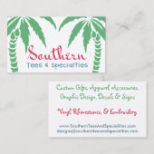 南ティーズと特産品 名刺 (正面/裏面)