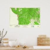 南テキサス州トッポの地図とラレド ポスター (キッチン)