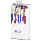 南テキサス州レディースファッションカウボーブーズブルー フラスク (左)