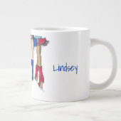 南テキサス州レディースファッションカウボーブーツ名 ジャンボコーヒーマグカップ (右)