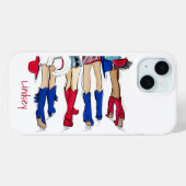 南テキサス州レディースファッションカウボーブーツ名 Case-Mate iPhoneケース (裏面 (横))