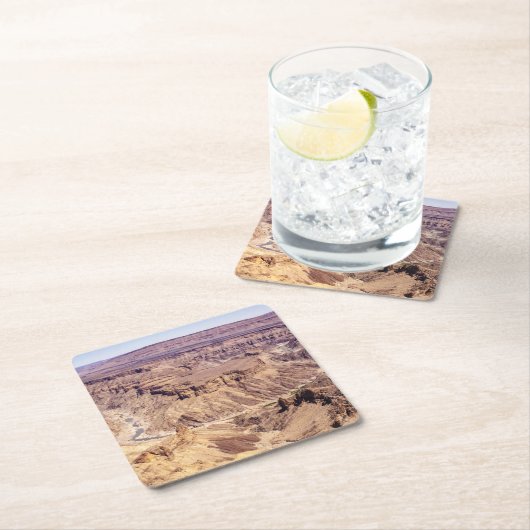 南ナミビア，アフリカの魚川峡谷 スクエアペーパーコースター (インサイチュ)