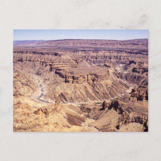 南ナミビア，アフリカの魚川峡谷 ポストカード (正面)