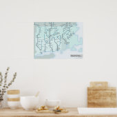 南ニューイングランド・ストリーム18 x 24 ポスター (キッチン)