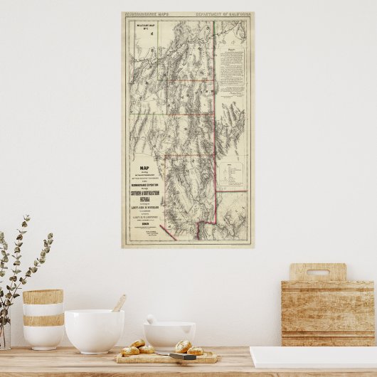 南ネバダの地形 ポスター (キッチン)