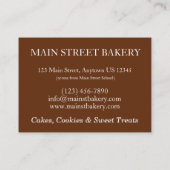 南ハミングバード層ケーキスライスデザート 名刺 (裏面)