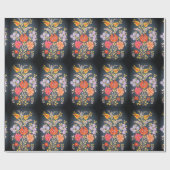 南ハンガリーフォークアートパターン ラッピングペーパー (フラット)