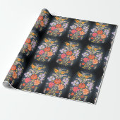 南ハンガリーフォークアートパターン ラッピングペーパー (アンロールド)