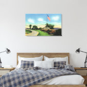 南バッテリとフラグベースの表示 キャンバスプリント (インサイチュ (寝室))