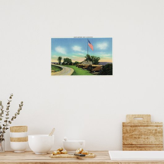 南バッテリとフラグベースの表示 ポスター (キッチン)