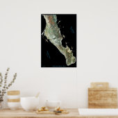 南バハ・カリフォルニア、メキシコ衛星ポスター ポスター (キッチン)