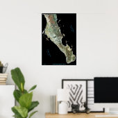 南バハ・カリフォルニア、メキシコ衛星ポスター ポスター (ホームオフィス)