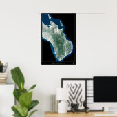 南バハ・カリフォルニア、メキシコ衛星ポスター ポスター (ホームオフィス)