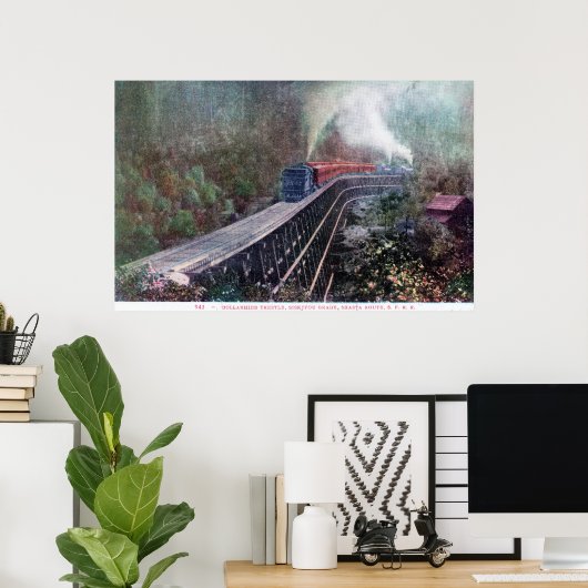 南パシフィックのシャスタルート、ドラーハイドトレッスル ポスター (ホームオフィス)