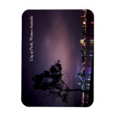 南パース前海岸からのパース市の照明 マグネット (縦)