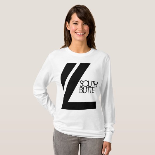 南ビュートの二重線のフード付きスウェットシャツ Tシャツ (正面フル)