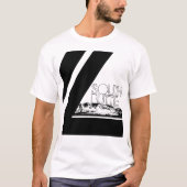 南ビュートの二重線のワイシャツ Tシャツ (正面)