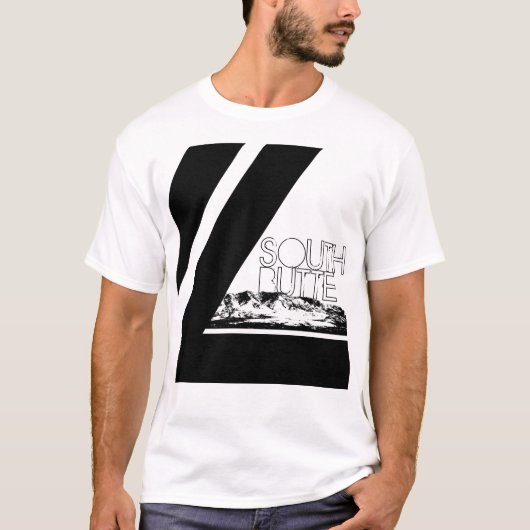 南ビュートの二重線のワイシャツ Tシャツ (正面)