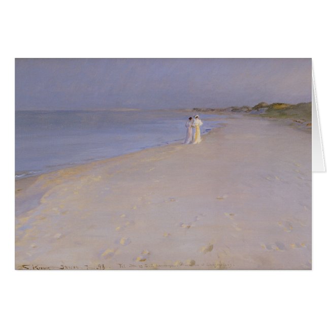 南ビーチの夏の夕べ、Skagen 1893年 (正面横)