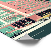 南ビーチフロリダミニマリストVintageポスターアート ポスター (角)