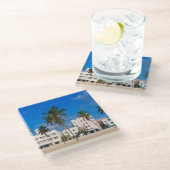 南ビーチマイアミのアールデコ地区 ガラスコースター (アングル)