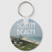 南ビーチマイアミフロリダの写真 キーホルダー (正面)