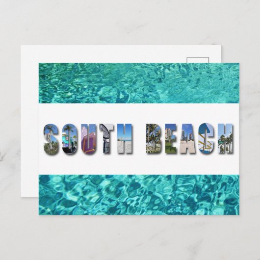 南ビーチマイアミフロリダ旅行写真 ポストカード (正面/裏面)