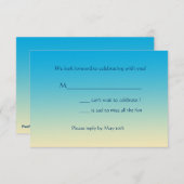 南ビーチ招待状応答カード 出欠カード (正面/裏面)