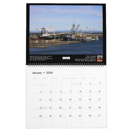 南ビーチ景色の2013年のWindermere カレンダー (1月 2026)