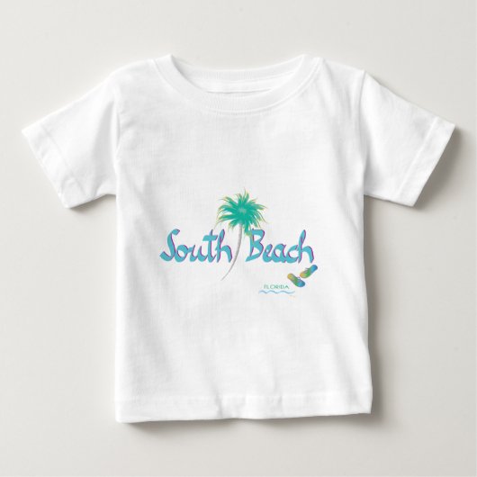 南ビーチ（フロリダ） ベビーTシャツ (正面)