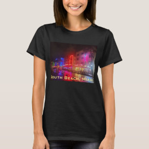 南ビーチ、マイアミ、フロリダ州アールデコTシャツ Tシャツ