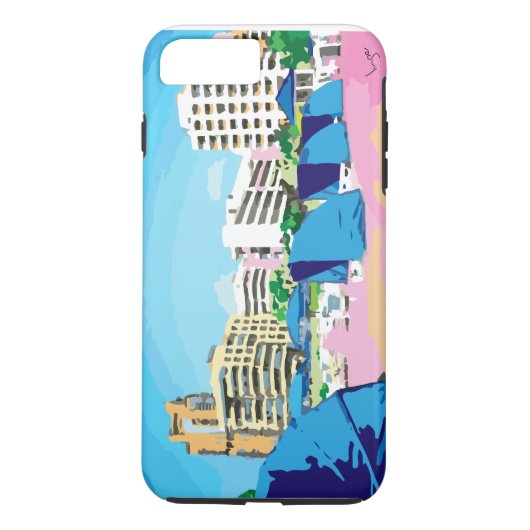 南ビーチ，マイアミ，フロリダ州iPhoneケース Case-Mate iPhoneケース (裏面)