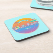 南ビーチ，マイアミ，フロリダ州with Palms コースター (左側)