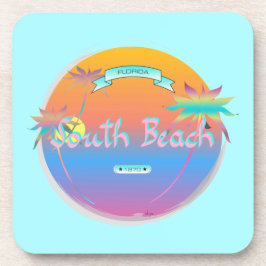 南ビーチ，マイアミ，フロリダ州with Palms コースター