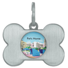 南ビーチ、マイアミ、フロリダ ペットネームタグ