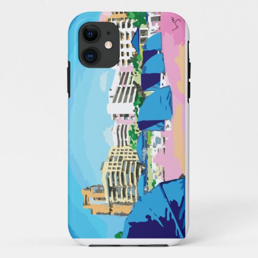 南ビーチ、マイアミ、フロリダ Case-Mate iPhoneケース (裏面)
