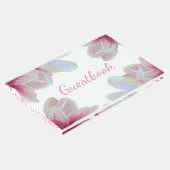 南ピンクのマグノリア結婚の花 ゲストブック (コーナー)