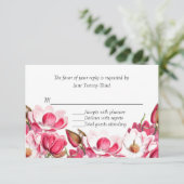 南ピンクマグノリアス結婚式RSVP応答 出欠カード (スタンド正面)