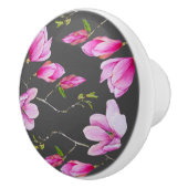 南ピンクマグノリアス&グレー セラミックノブ (右)