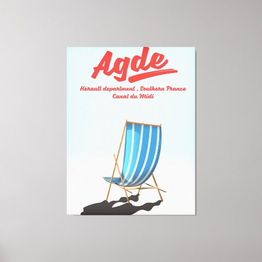 南フランスのヘロー省アグデ旅行 キャンバスプリント (正面)