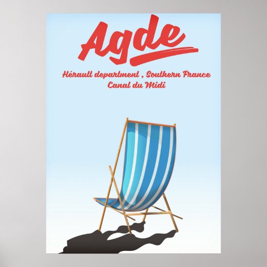 南フランスのヘロー省アグデ旅行 ポスター (正面)