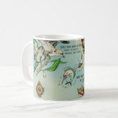 南フロリダ鍵地図マグカップ コーヒーマグカップ (正面左)