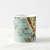 南フロリダ鍵地図マグカップ コーヒーマグカップ (中央)