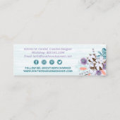 南フローラコットンムーン&ウッドのソーシャルメディア スキニー名刺 (裏面)