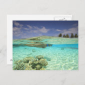 南フヴァドゥ環礁、マルダイブ諸島南部、インド ポストカード (正面/裏面)