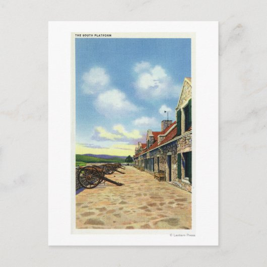 南プラットフォームの表示 ポストカード (正面)