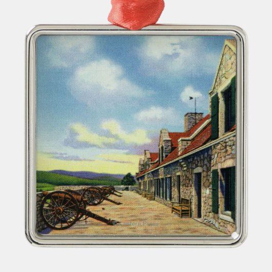 南プラットホームの眺め メタルオーナメント (正面)